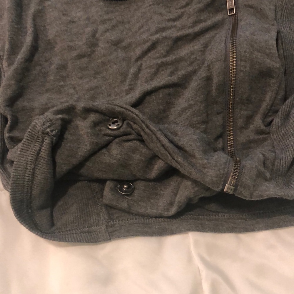 Nordstrom Caslon zip up grey jacket with pockets - Picture 3 of 5